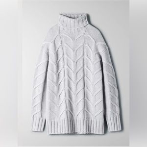 NWT Aritzia Wilfred CHAMPEAUX sweater turtleneck grey XXS